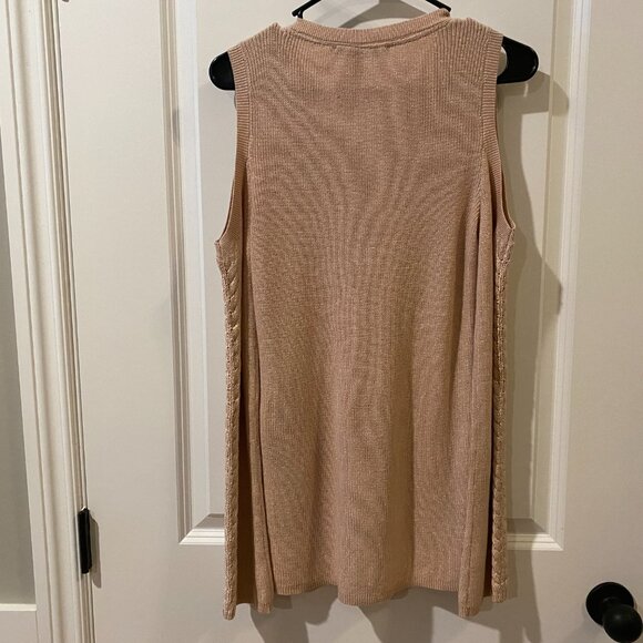 WHBM Pink Sweater w Silver Metallic Shimmer Detailing Size Medium - Picture 7 of 9